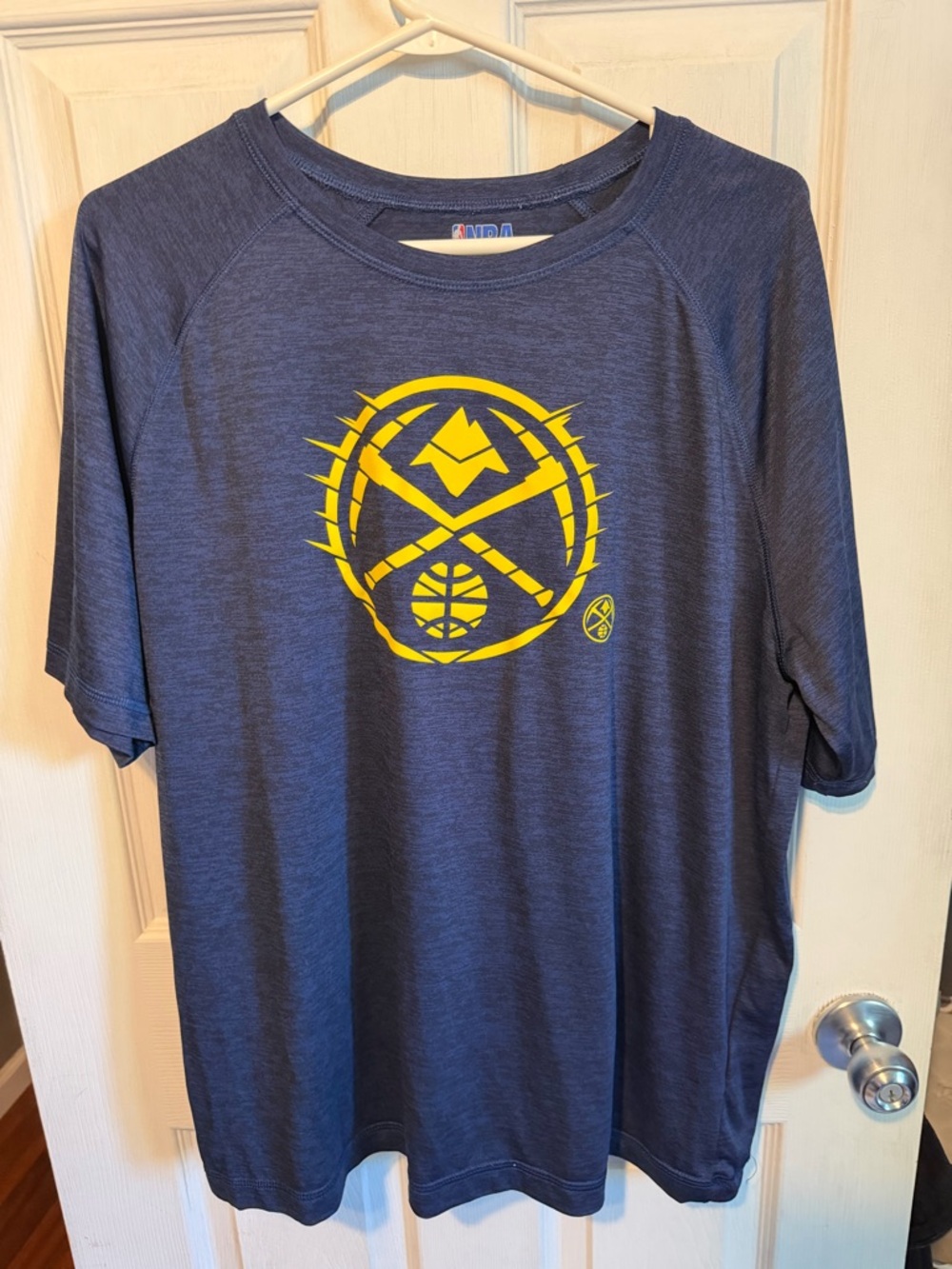 NBA Navy Short-Sleeve Tee with Yellow Denver Logo